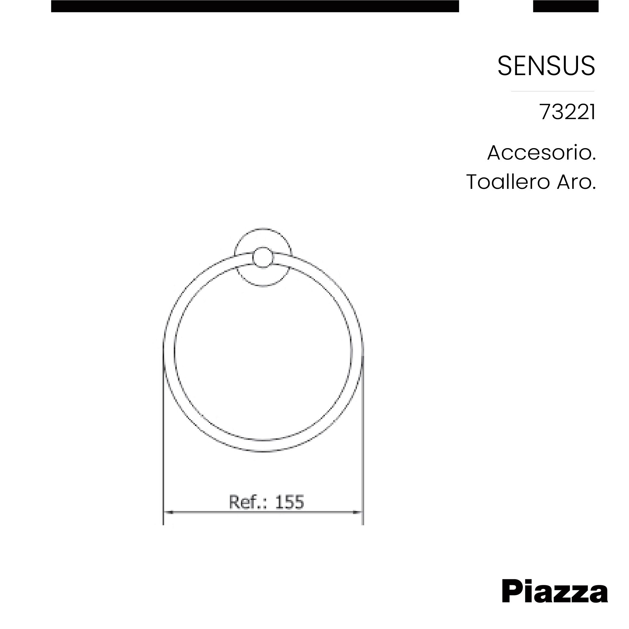 PIAZZA SENSUS TOALLERO ARO CROMO