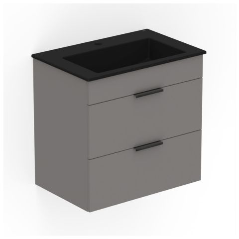 MUEBLE CELITE 65X43 CUBE GRIS C/LAV NEG