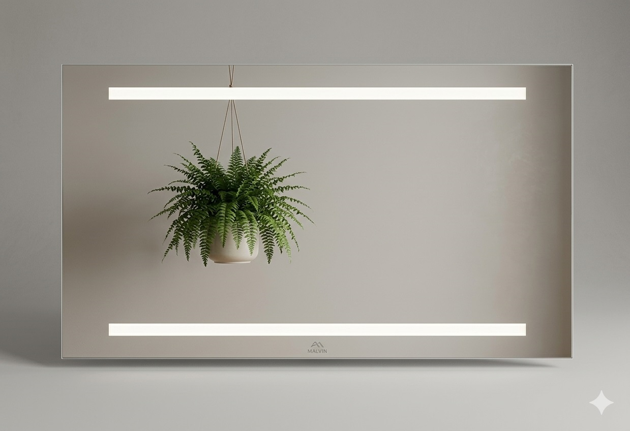 ESPEJO RECTANGULAR 0.60X1.10 LED LATERALES 5MM ANTIVAHO DOBLE TOUCH