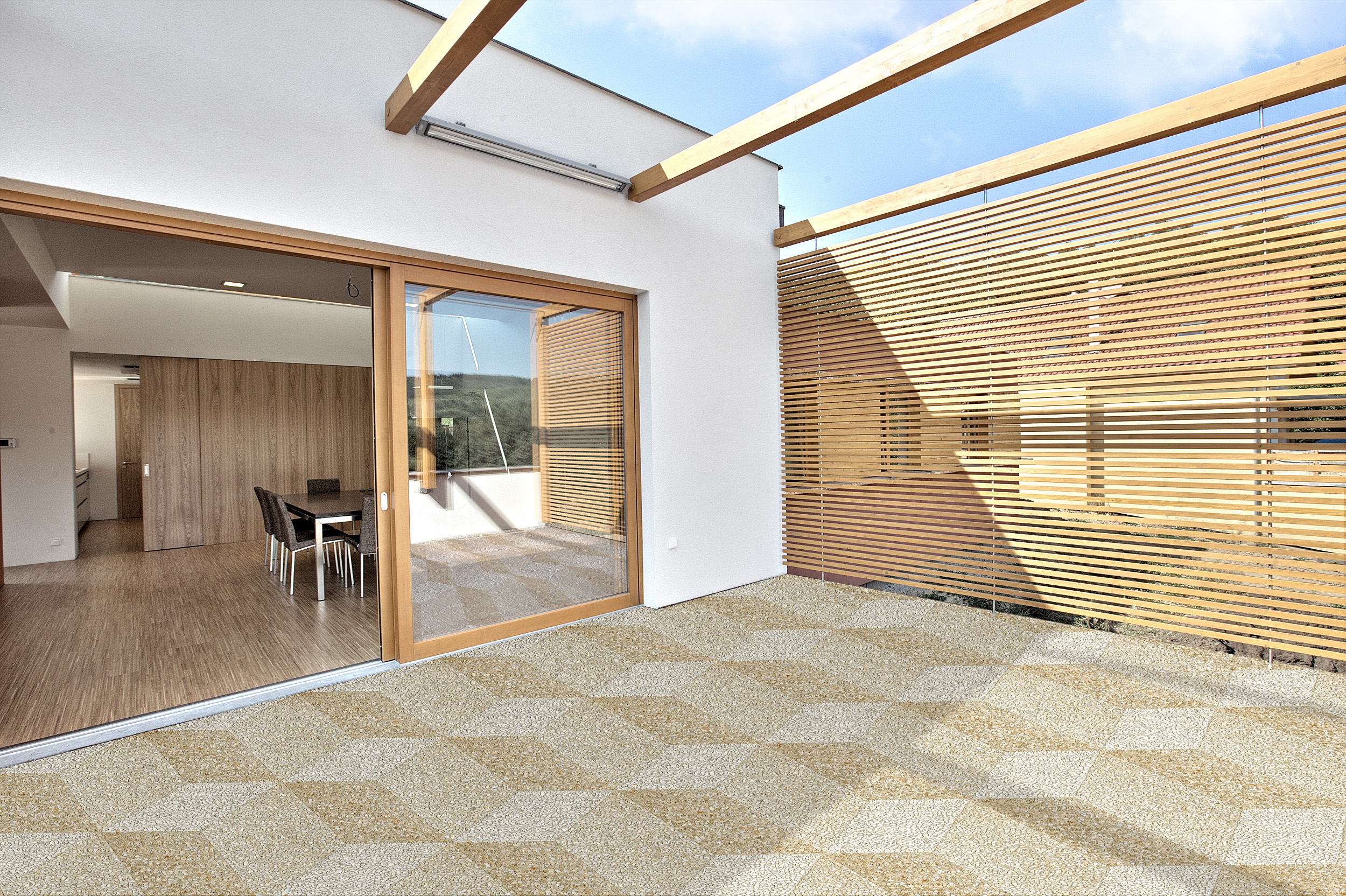 CERAMICA 60.5X60.5 GEOMETRIC MOSAICO BEIGE (2.58M2 X CAJA)