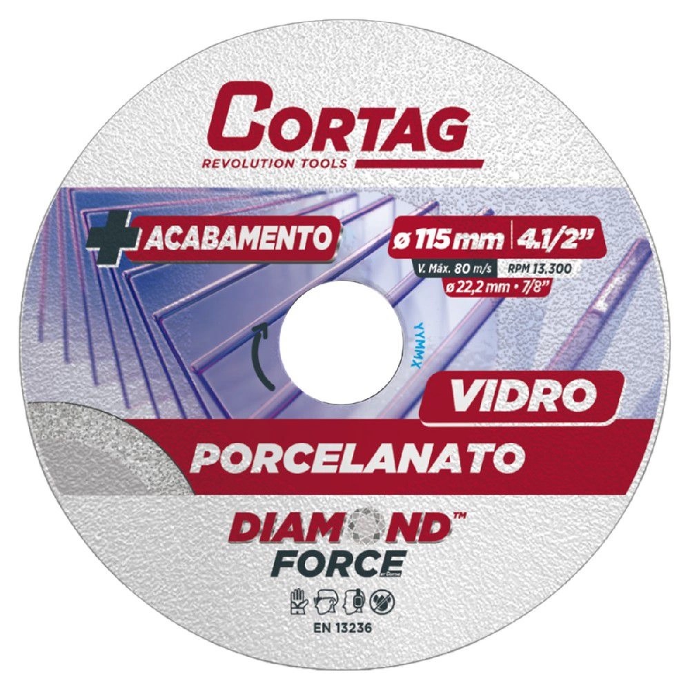 DISCO DIAMOND FORCE 115MM PORCELANATO/VIDRIO 62797 CORTAG