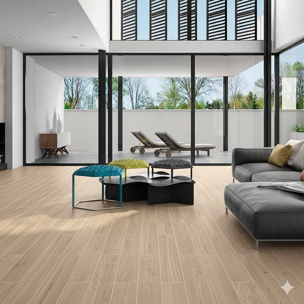 PORCELANATO 20X120 NORDIKA BROWN ECO NATURAL (2.40 m2 x CAJA )