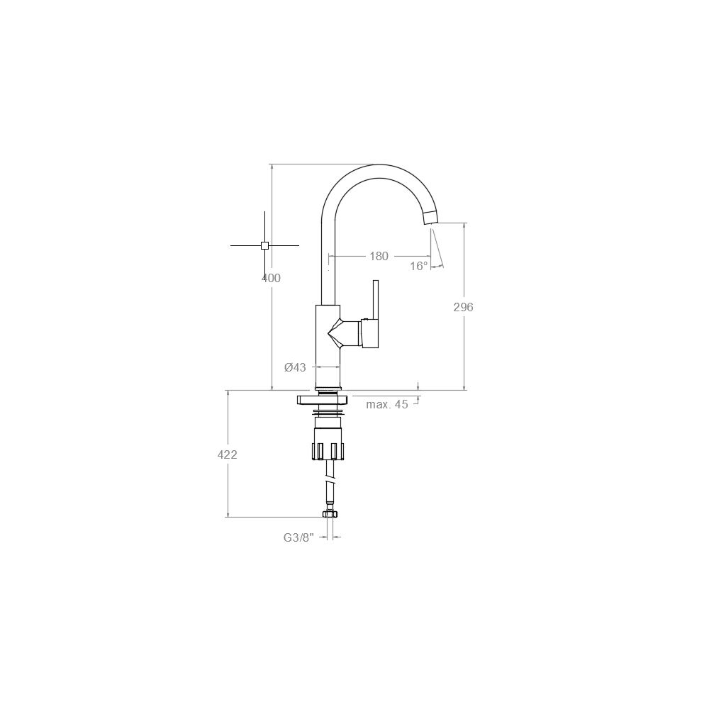 DRAKO GRIFO COCINA 330602NM NEGRO MATE