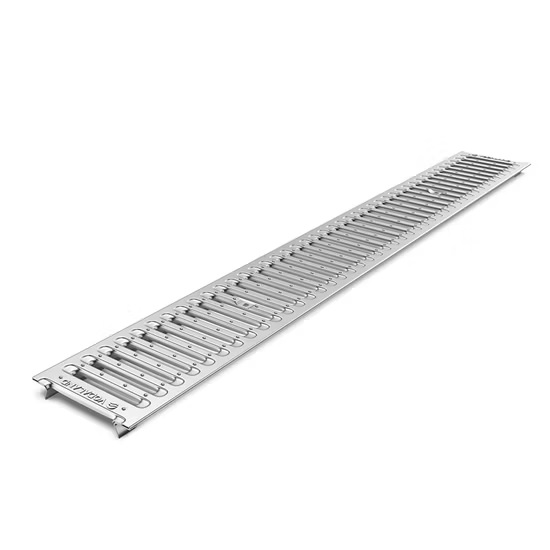 REJILLA DUCHA 80X10 SATIN ACERO INOX RANURADA