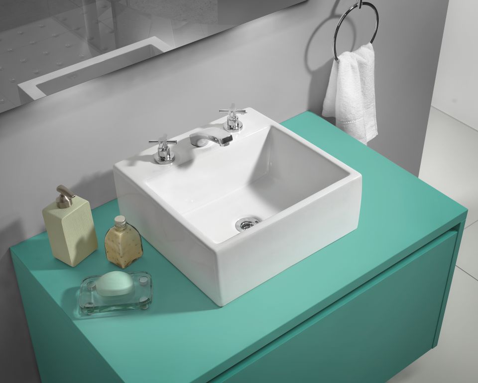 LAVATORIO APOYO BASIC Q1 410X410 BLANCO