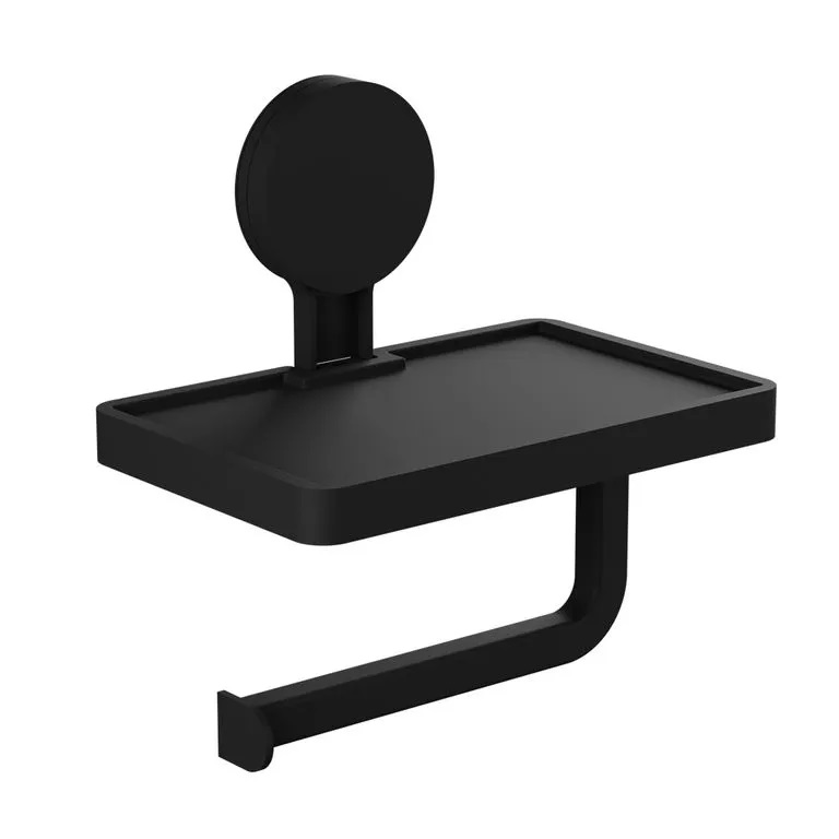 ACCESORIO AUTOADHESIVO PORTARROLLO NEGRO