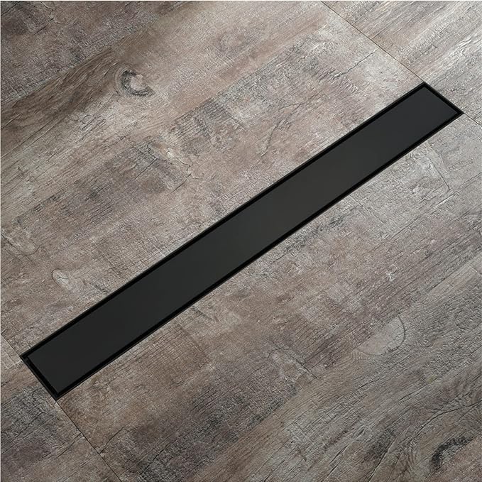 REJILLA DUCHA 60X10 NEGRA ACERO INOXIDABLE