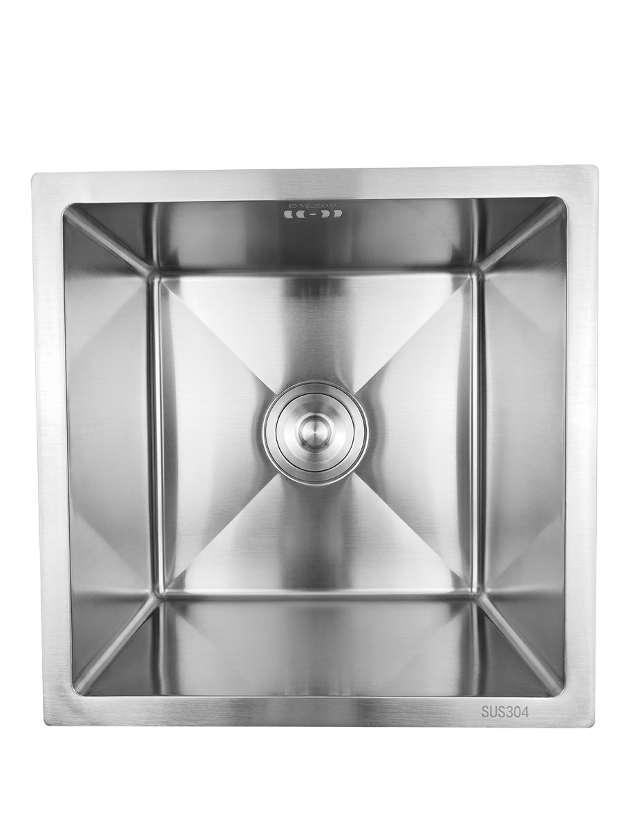 PILETA SIMPLE COCINA RECTA 44X44X22 SATIN ACERO 304