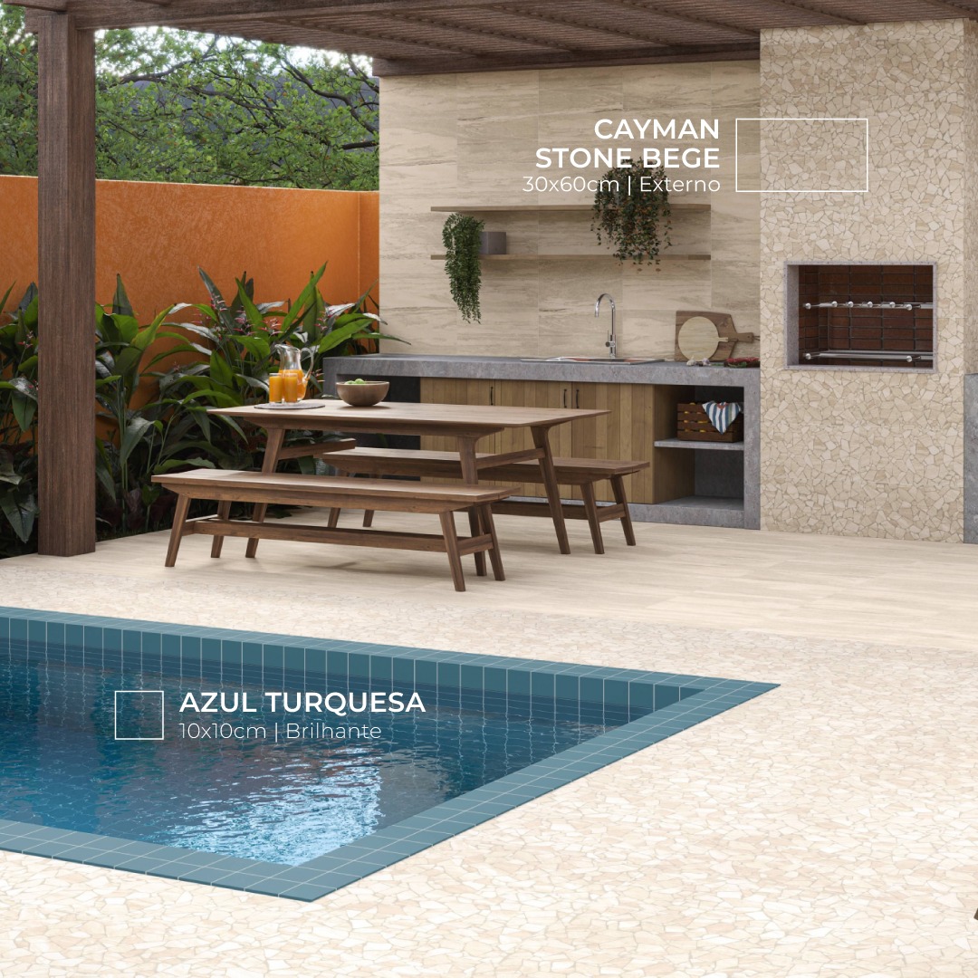 CERAMICA 10X10 AZUL TURQUESA BRILLO (1.80M2 X CAJA )