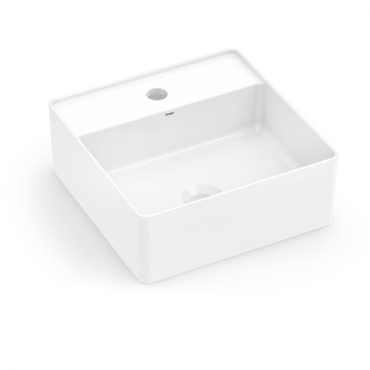 LAVATORIO APOYO DESIGN D3 350X350 C/REPISA BLANCO