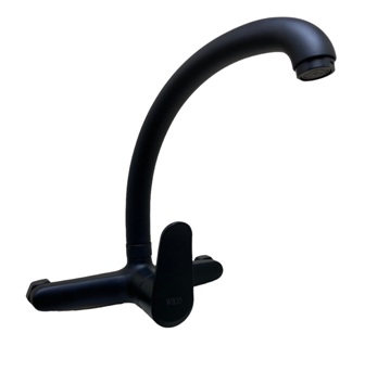 WICO GRIFO COCINA PARED ALTO 20cm NEGRO