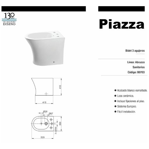 ABRUZZO BIDET 1 AGUJERO