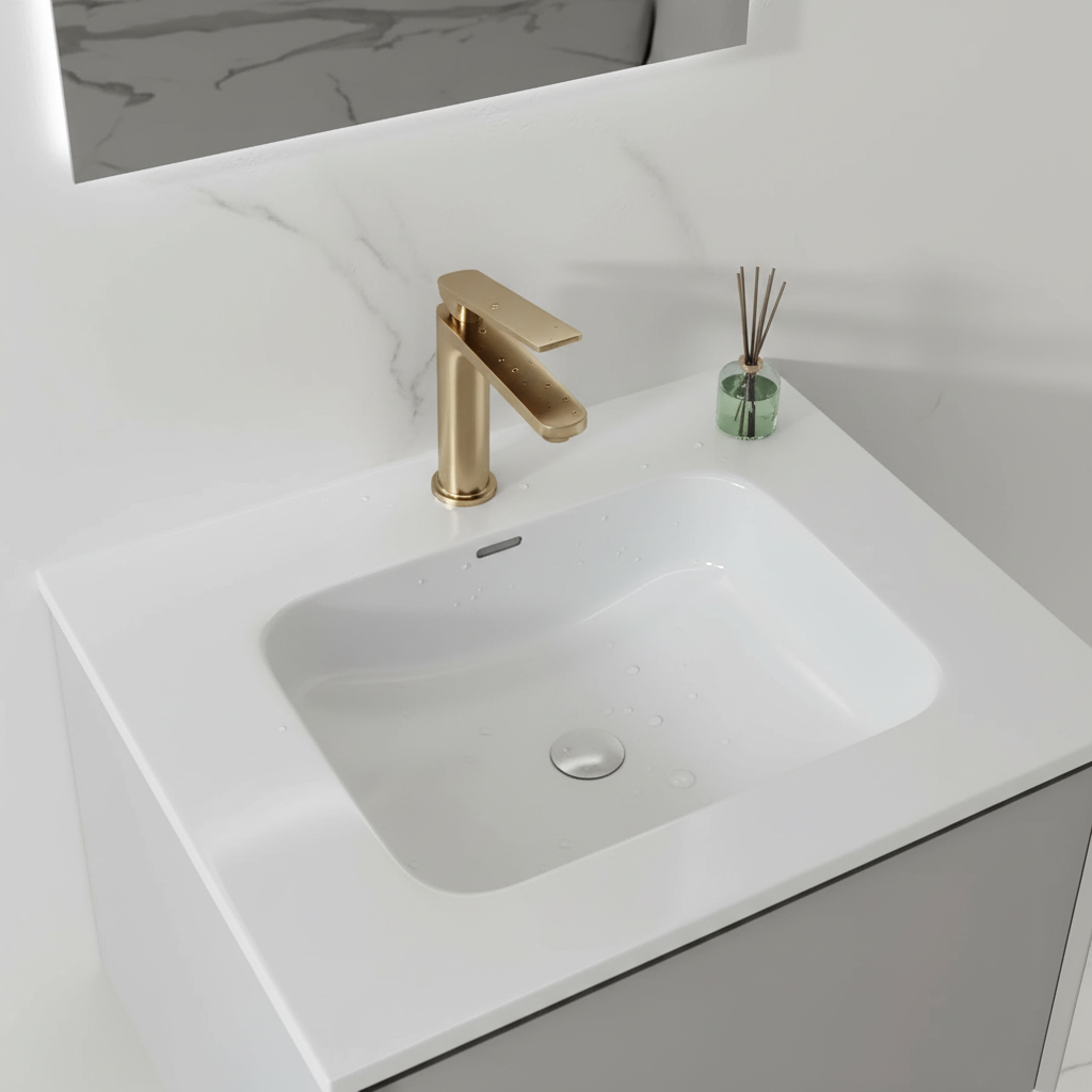 MUEBLE DEPOL 600X460X400mm C/CAJONERA OCULTA MATT GREY S/BACHA