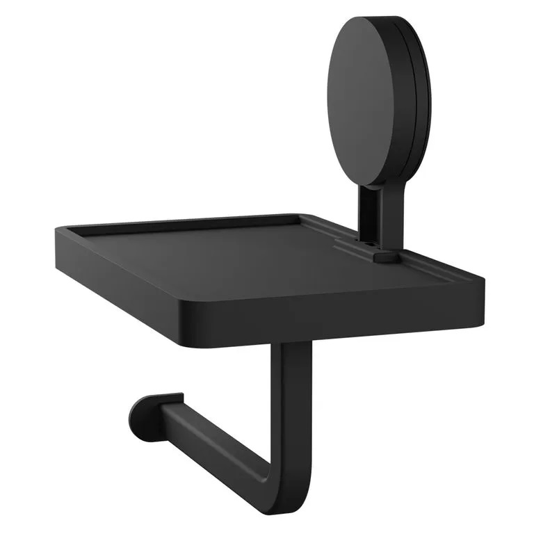 ACCESORIO AUTOADHESIVO PORTARROLLO NEGRO