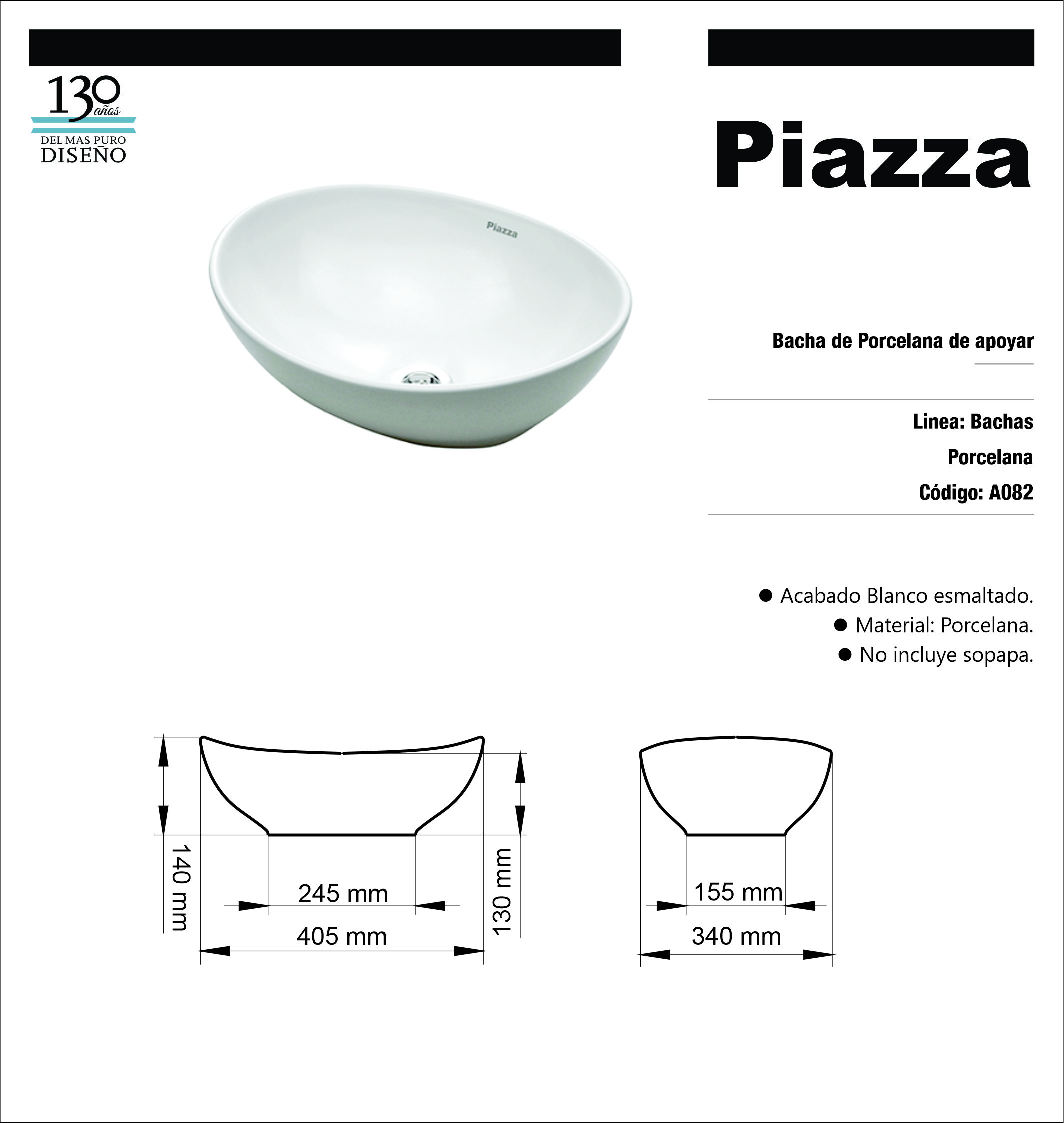PIAZZA LAVATORIO APOYO 41X34