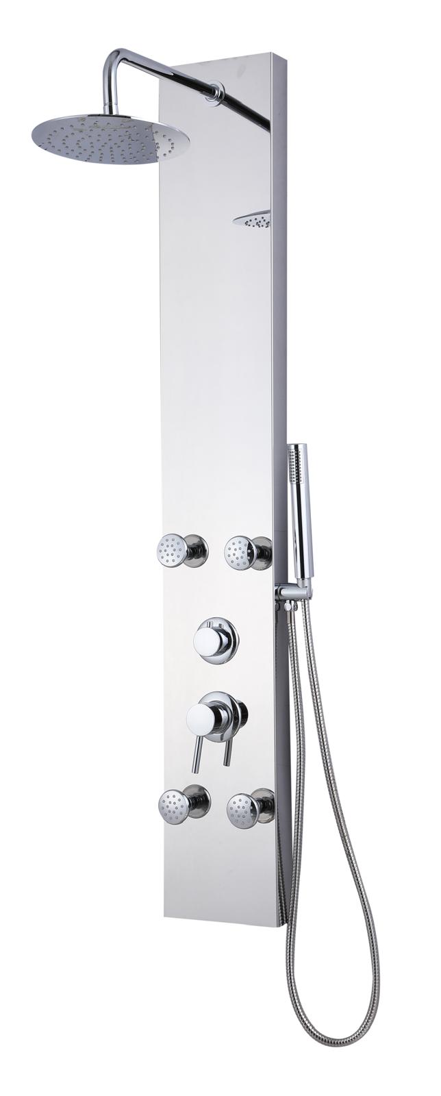 PANEL DUCHA ACERO INOX CROMADO 3 FUNCIONES