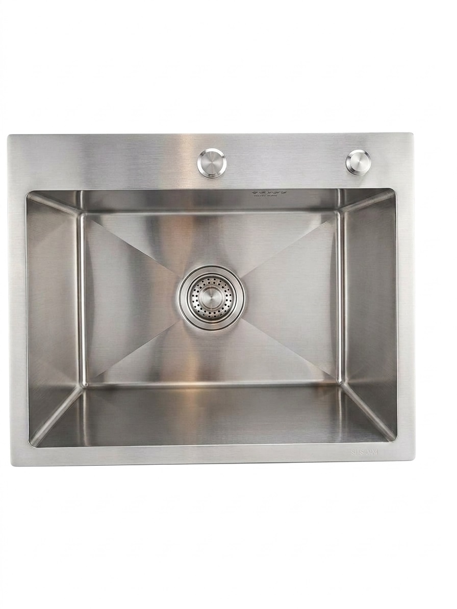 PILETA SIMPLE COCINA RECTA 54X44X22 SATIN ACERO 304