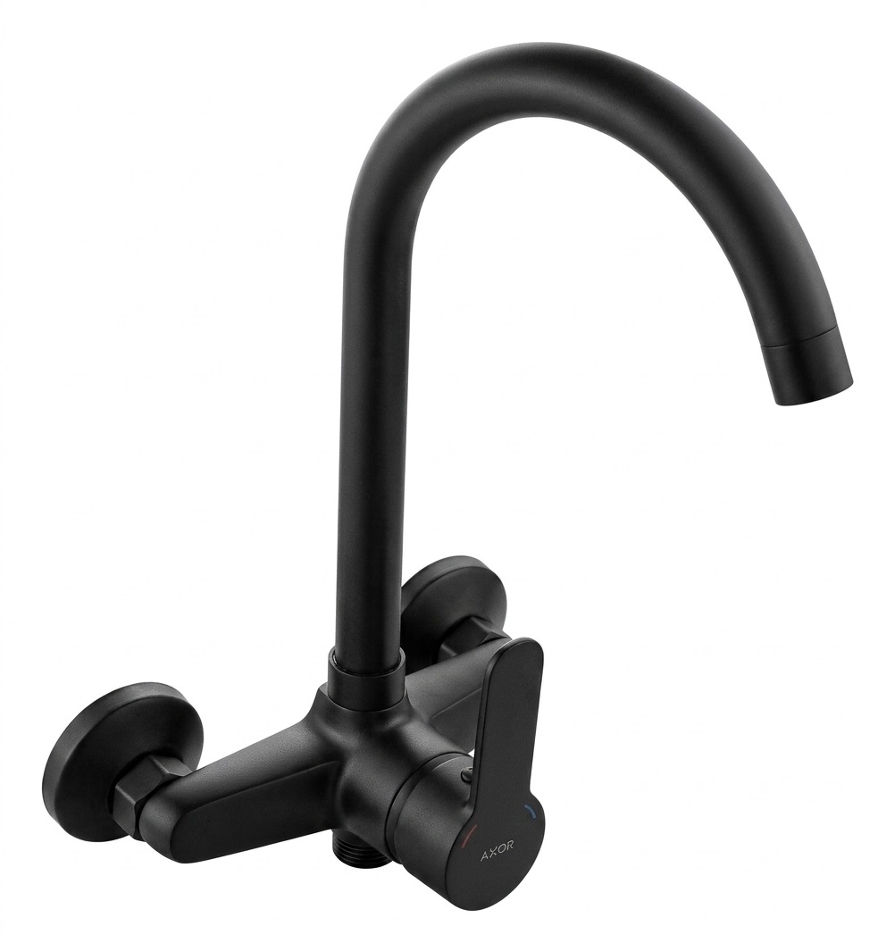 RIMONTTI GRIFO COCINA PARED NEGRO 15CMT