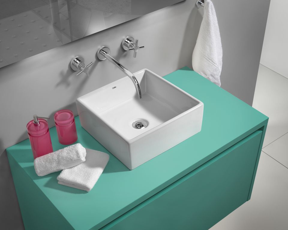 LAVATORIO APOYO BASIC Q5 350X350 BLANCO