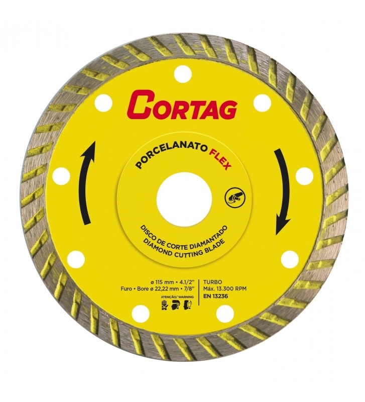 CORTAG DISCO DIAMANTADO TURBO 115MM PORC