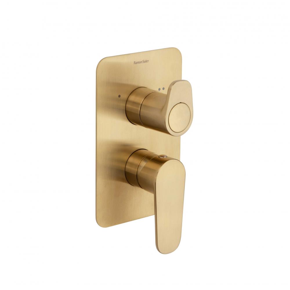 ALEXIA BAÑERA EMBUTIR 361502SOC 2 VIAS ORO CEPILLADO